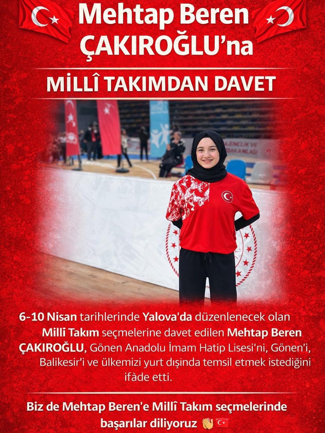 Mehtap Beren Çakıroğlu’na Milli Takım Daveti
