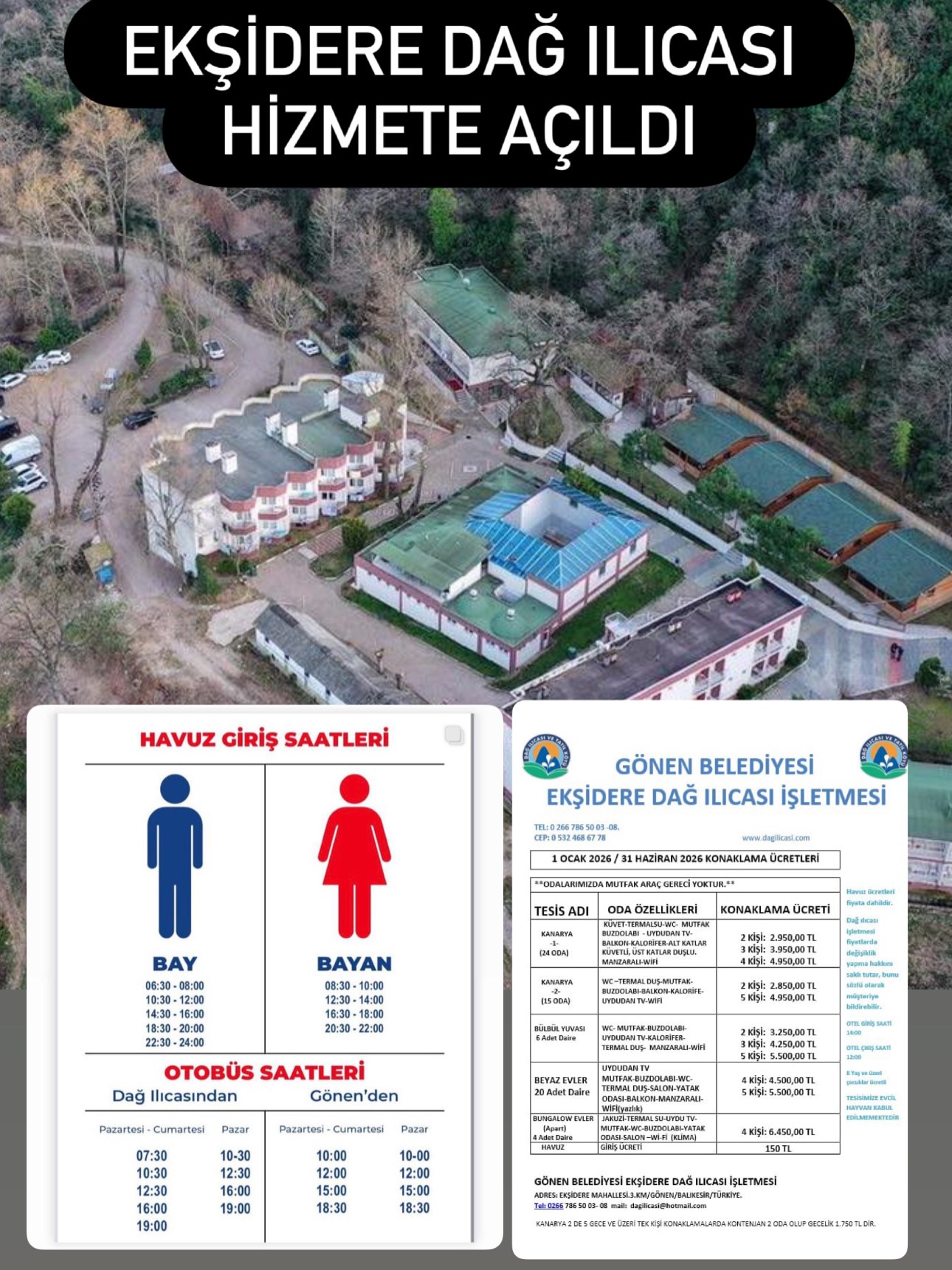 Ekşidere Dağ Ilıcası Hizmete Girdi